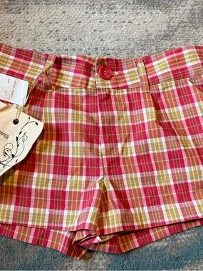 NWT Size 5 PRG Pink Plaid Shorts